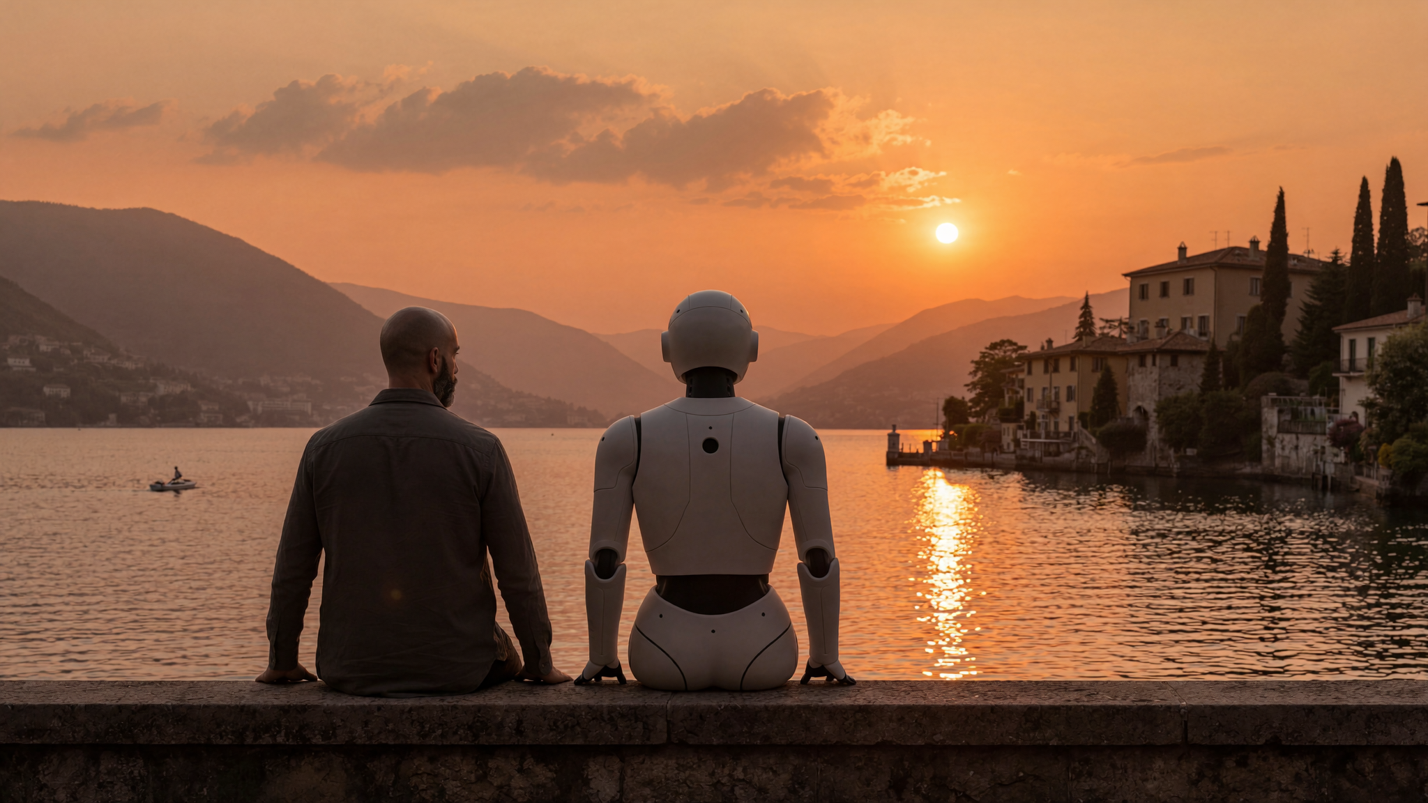 Azel e il robot al Lago di Como