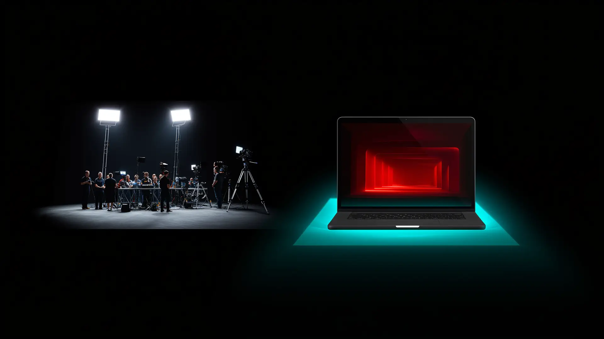 Confronto visivo per capire quanto costa un video AI rispetto a una produzione tradizionale con troupe