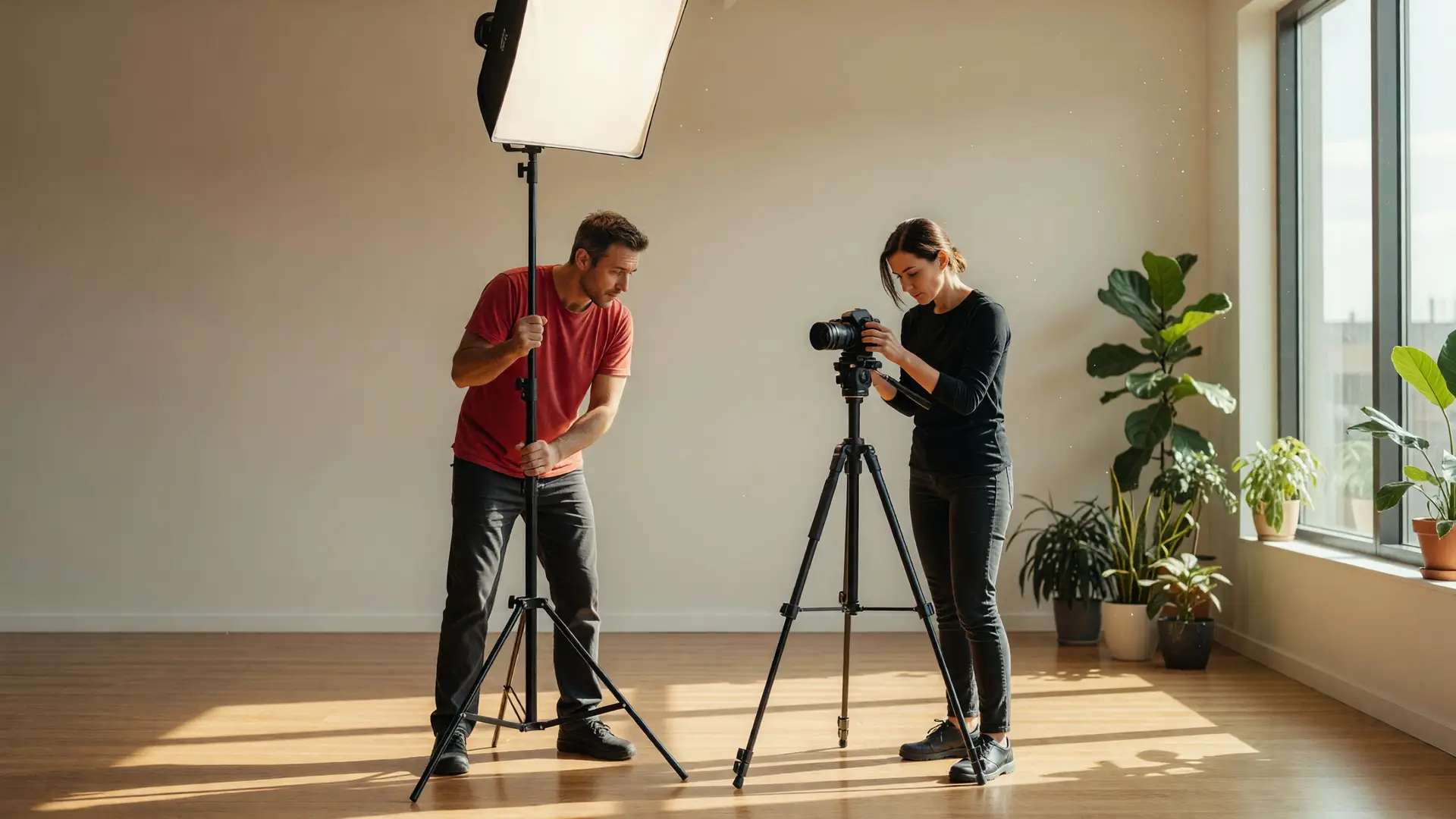 Troupe che pianifica le giornate di ripresa spot in un ufficio luminoso